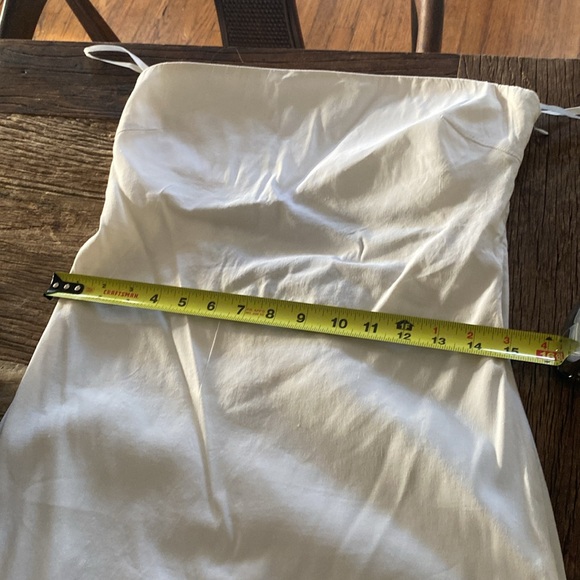 Theory strapless white dress wide side slits - Picture 6 of 7